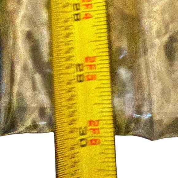 Parisienne Clear Vinyl Overlay Jeans Small Red Embroidered Logo Y2K Pants - Picture 8 of 8